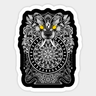 Wolf Mandala Sticker